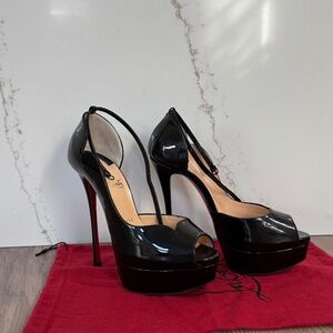 Christian Louboutin  150 mm Pumps Round Chick Alta Black Us size 7.